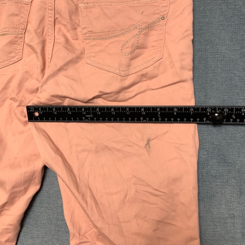 Jordache Jeans Women 8 Orange Denim Regular Fit Grunge Medium Wash Skinny Leg - Picture 9 of 16